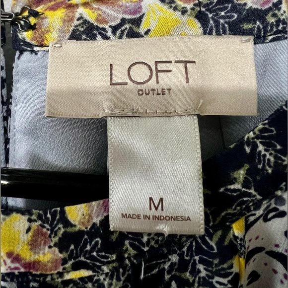 LOFT Tie Waist Floral Paisley Halter Dress - Medium - Picture 9 of 11